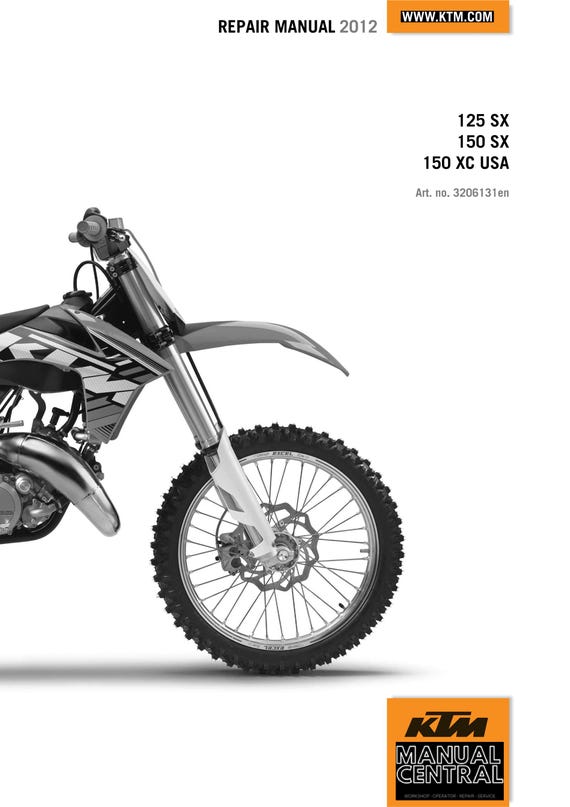 KTM 2012 - 125 150 SX XC - Workshop Service Repair Manual