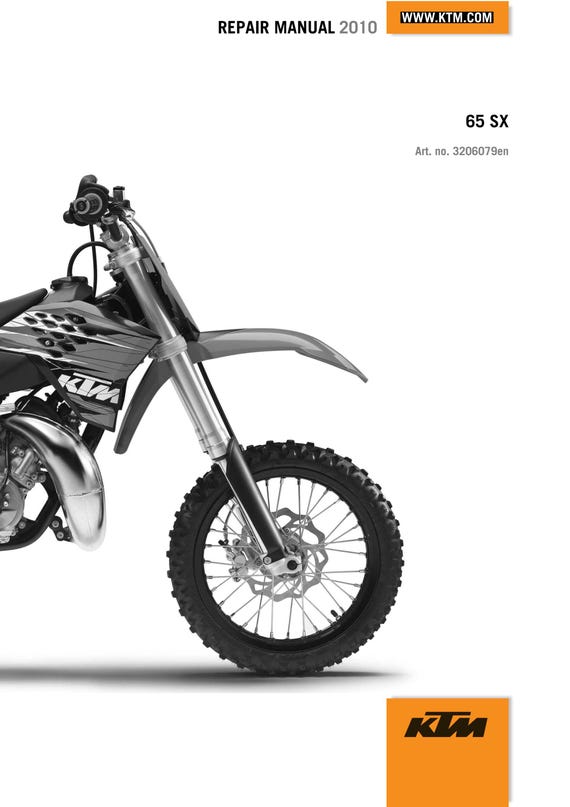 KTM 2010 - 65 SX - Workshop Service Repair Manuals