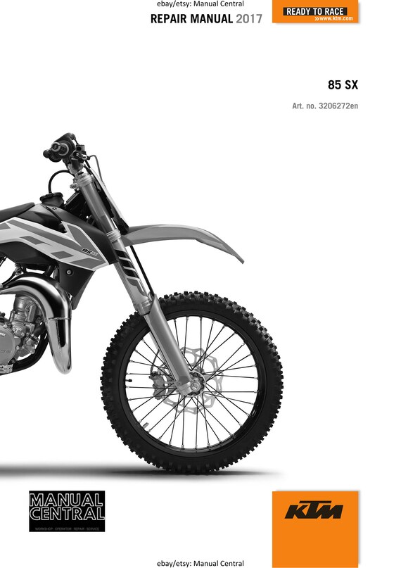 KTM 2017 - 85 SX - Service Workshop Repair Manual