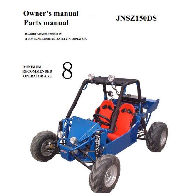 Joyner Go Kart -  JNSZ150DS Owners Parts Manual