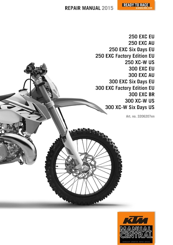 KTM 2015 - 250 300 Exc Six Days Factory Edition Xc-w - Service Workshop Repair Manual