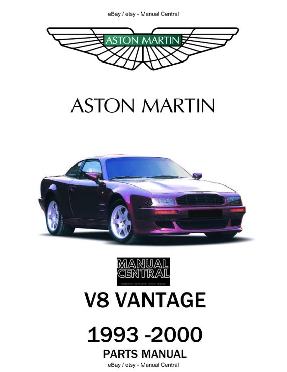 Aston Martin V8 Vantage 1993 to 2000 - Parts Manual