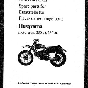 Husqvarna 1966 1967 Motocross 250 - 1967 Motocross 360 - Parts Manual