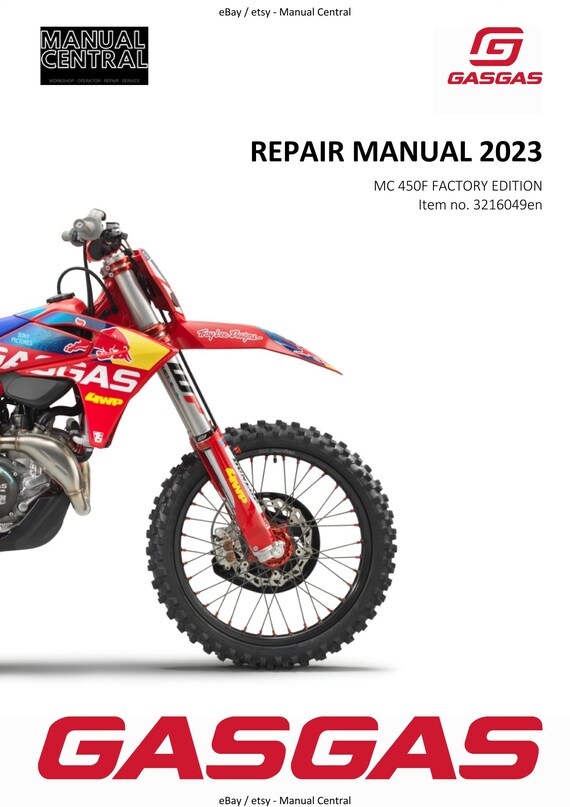 GasGas 2023 - MC 450F Factory Edition - Service Workshop Repair Manual