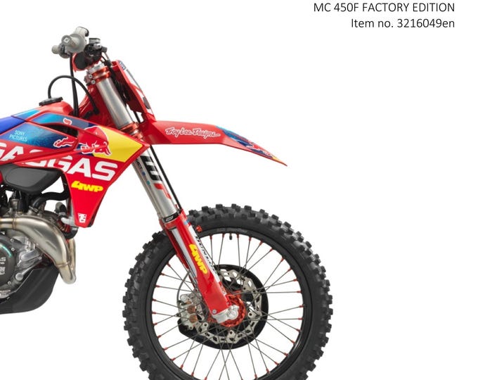 GasGas 2023 - MC 450F Factory Edition - Service Workshop Repair Manual
