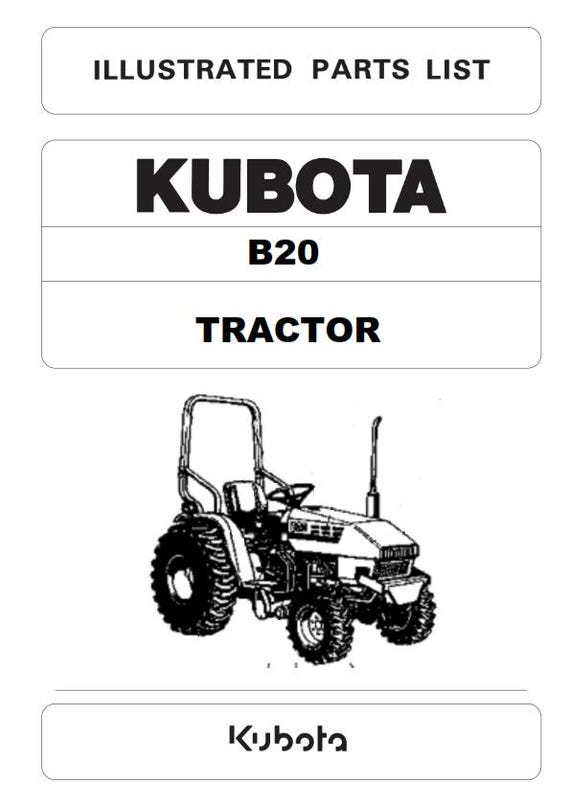 Kubota Tractor - B20 - Illustrated Parts Manual