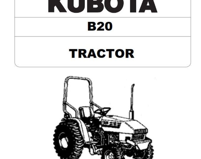 Kubota Tractor - B20 - Illustrated Parts Manual