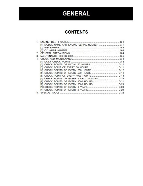 Kubota Diesel Engine - Operator Manual - V3600-E3 V3600-T-E3 V3800-DI-T-E3 V3300-E3BG V3600-T-E3BG