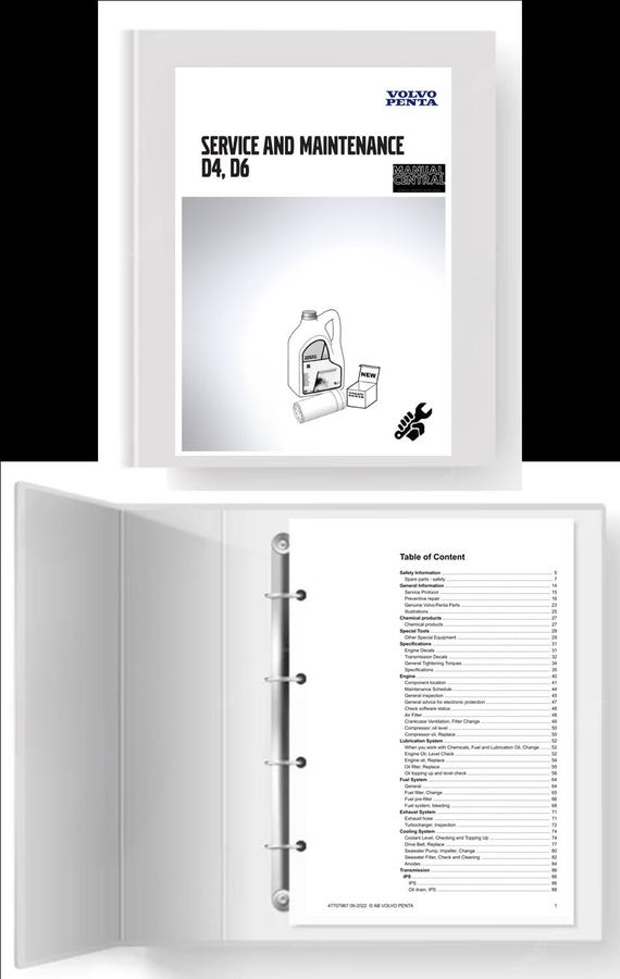 Printed - Volvo Penta - D4 D6 - Service & Maintenance Manual