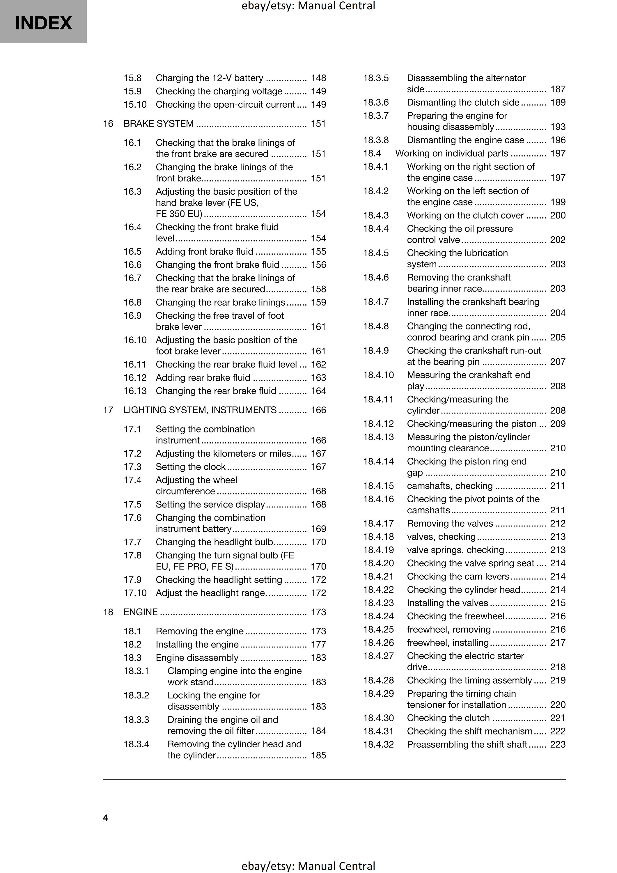 PDF Husqvarna 2024 FE 350 PRO 350w 350s Service Repair Manual