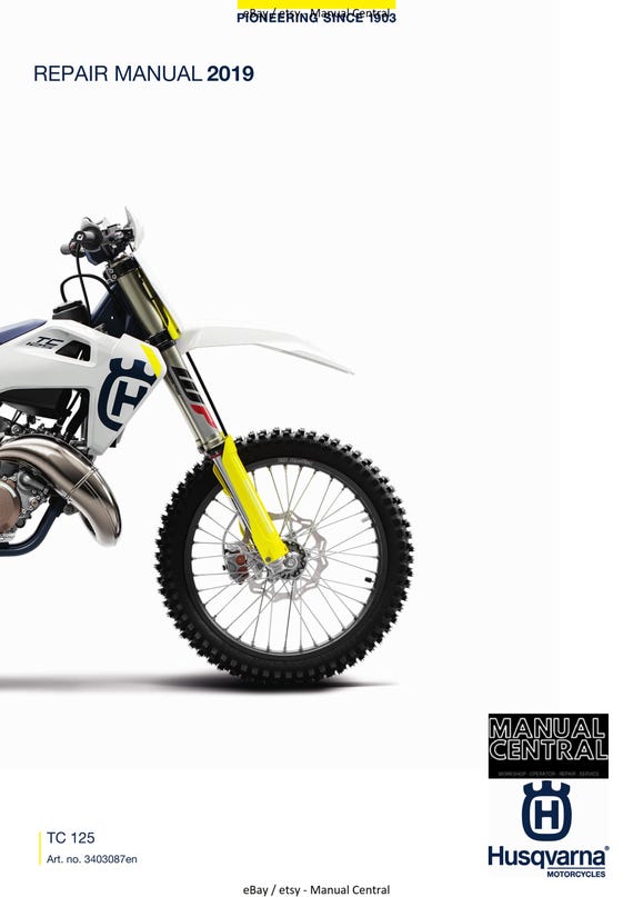 Husqvarna 2019 - TC 125 - Workshop Service Repair Manual