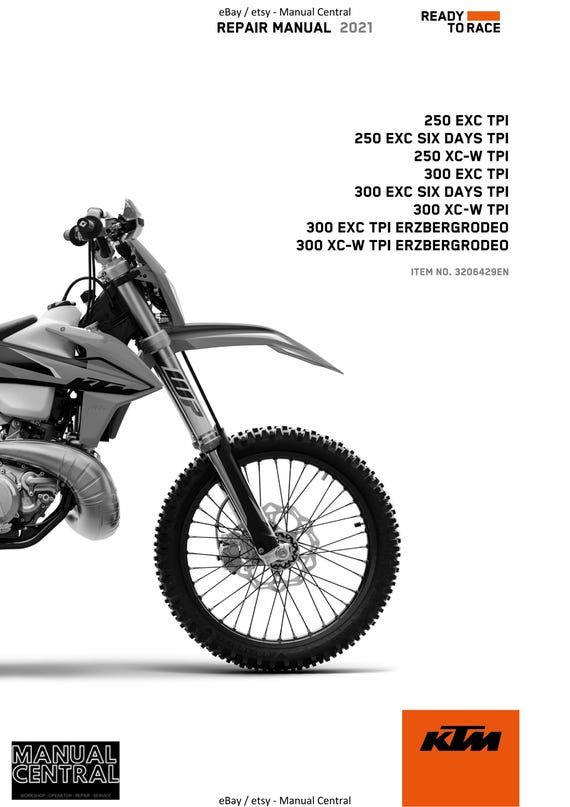 KTM 2021 - 250 300 Exc Six Days Xc-w Tpi Erzbergrodeo - Service Workshop Repair Manual