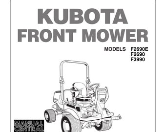 Kubota Front Mower - Operator Manual - F2690E F2690 F3990