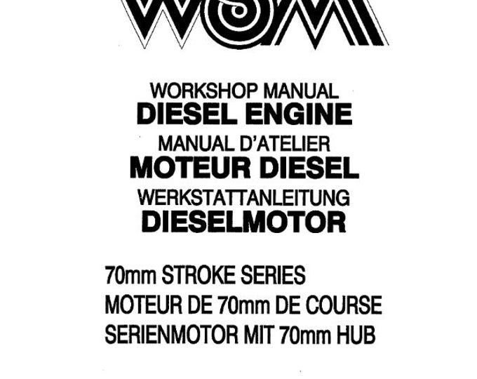 Kubota Diesel Engine - 70mm Stroke Series - Workshop Service Repair Manual