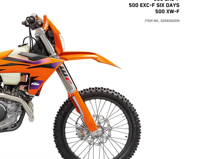KTM 2024 - 450 500 Exc-f Six Days Xcf-w Xw-f- Service Workshop Repair Manual