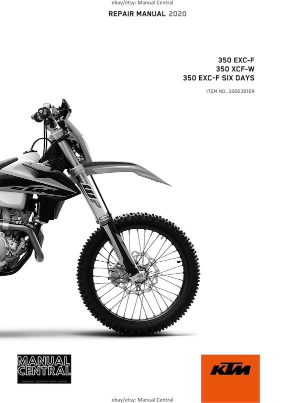 KTM 2020 - 350 Exc-f Six Days Xcf-w- Service Workshop Repair Manual