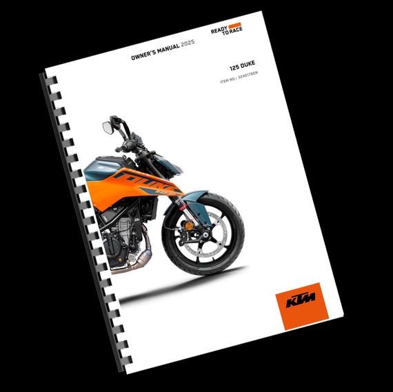 Printed - 2025 KTM 125 Duke - Owners Manual