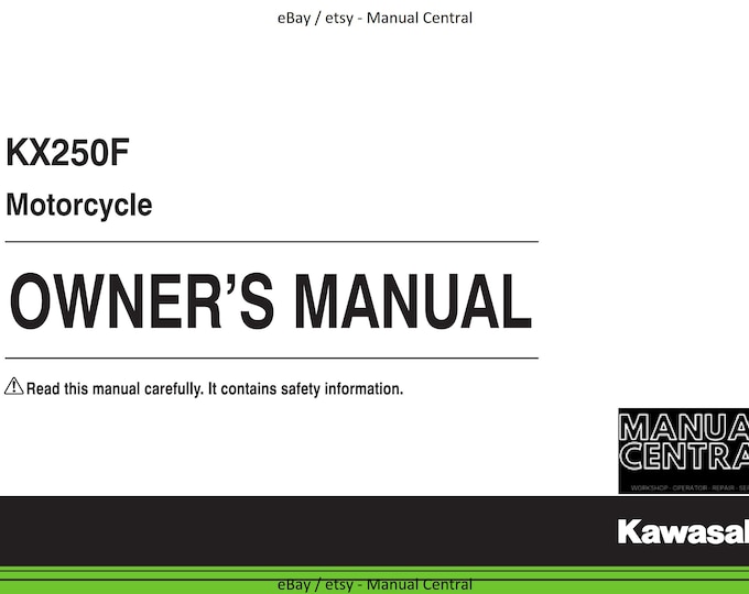 Kawasaki 2017 - KX250F - Owners Manual