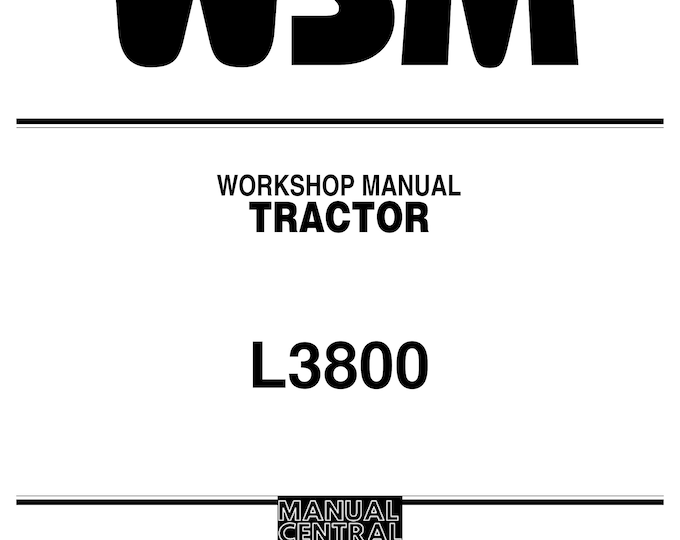 Kubota Tractor - L3800 - Workshop Service Repair Manual