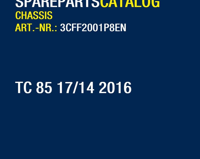 Husqvarna 2016 TC 85 17/14- Parts Manual Catalog