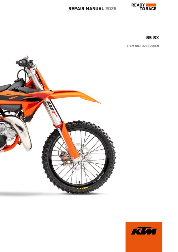 KTM 2025 - 85 SX - Service Workshop Repair Manual