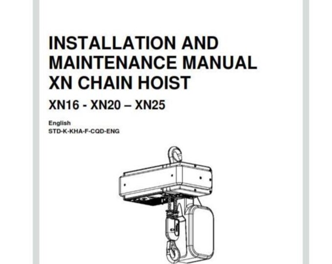 Konecranes - XN16 XN20 XN25 Chain Hoist - Installation & Maintenance Manual