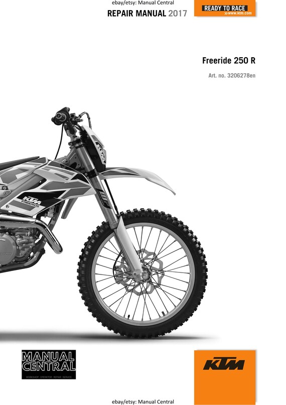 KTM 2017 - Freeride 250 R - Service Workshop Repair Manual