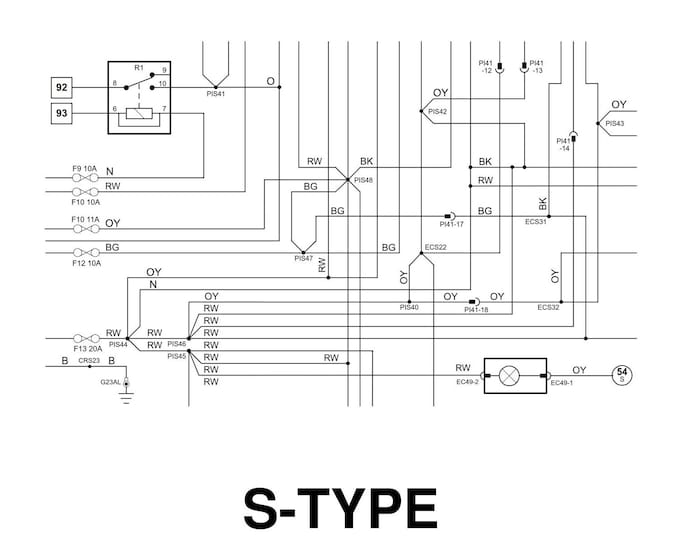 Jaguar S-Type -2005 Model Year - Electrical Guide - Circuit Wiring Diagrams