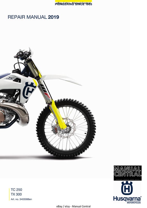 Husqvarna 2019 - TC 250 TX 300 - Workshop Service Repair Manual