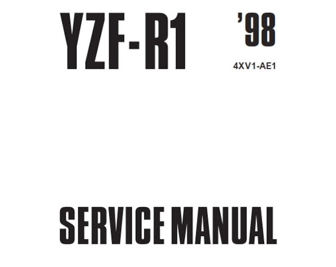 Yamaha YZF-R1 1998 TO 2000 - Workshop Service Repair Manual