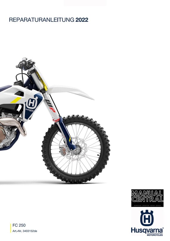 German Language - Husqvarna 2022 - FC 250 - Reparaturanleitung