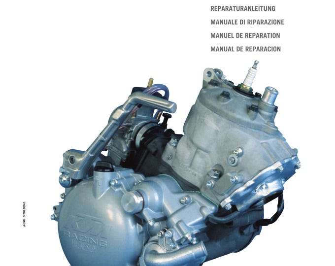 KTM 1999 to 2008 - 125 144 200 Sx Sxs Mxc Egs Exc Six days Xc Xc-w - Engine Service Workshop Repair Manual