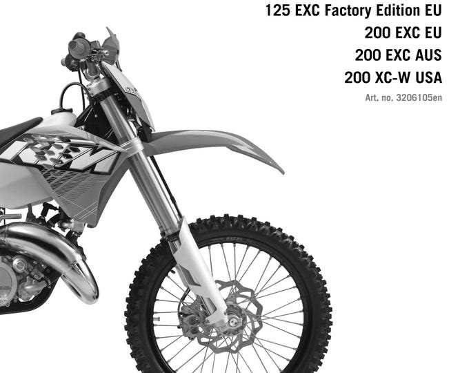 KTM 2011 - 125 200 Exc Six Days Factory Edition Xc-w - Service Workshop Repair Manual