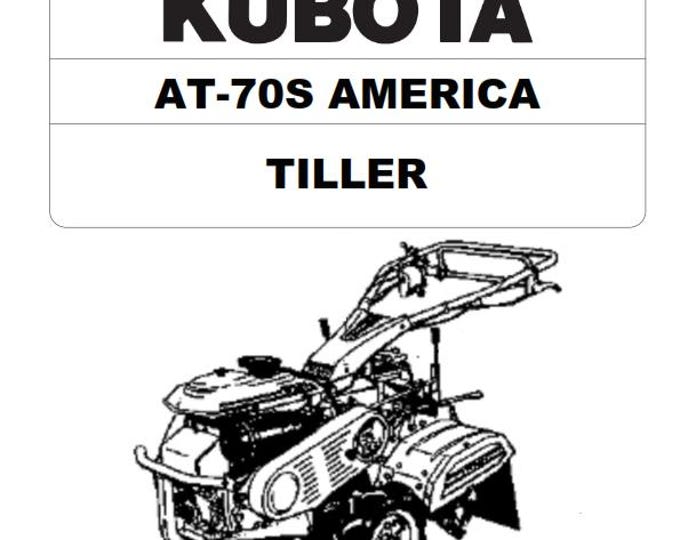 Kubota Tiller - AT-70S America - Illustrated Parts Manual