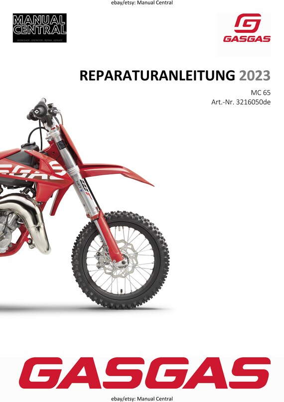 German Language - GASGAS 2023 - MC 65 - Reparaturanleitung - Service Workshop Repair Manual