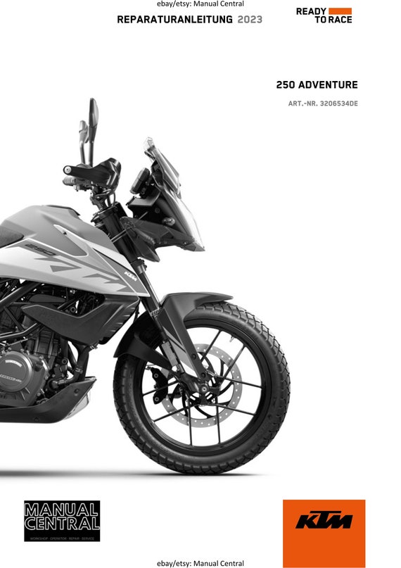 German Language - KTM 2023 - 250 Adventure  - Reparaturanleitung - Service Workshop Repair Manual