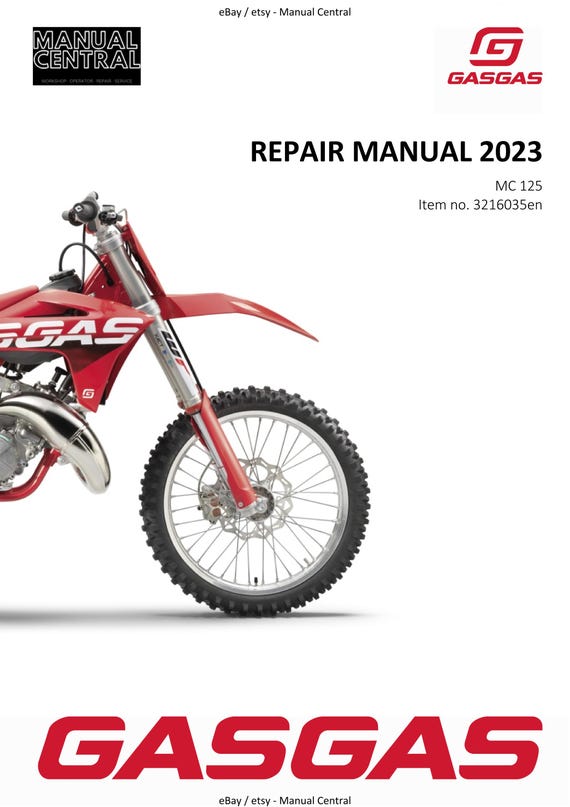 GasGas 2023 - MC 125 - Service Workshop Repair Manual