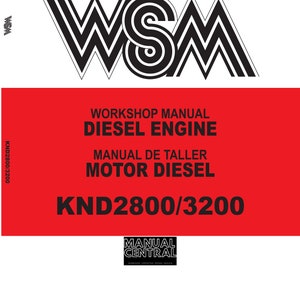Kubota Diesel Engine / Motor Diesel - KND2800 KND3200 - Workshop Service Repair Manual - Manual De Taller