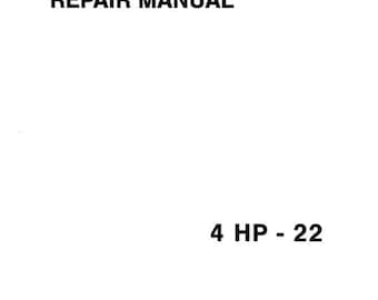 ZF 4 HP 22 - 4EP22 - Service Werkstatt Reparaturanleitung