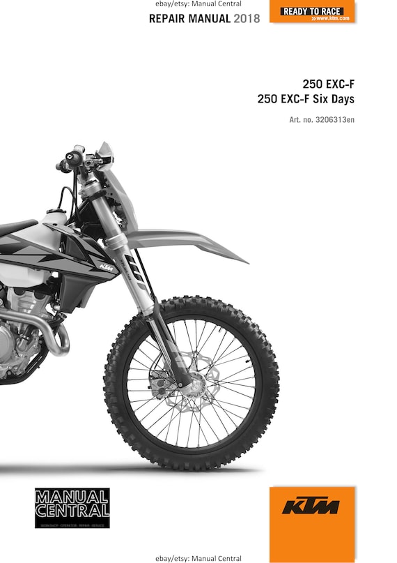 KTM 2018 - 250 Exc-f Six Days - Service Workshop Repair Manual