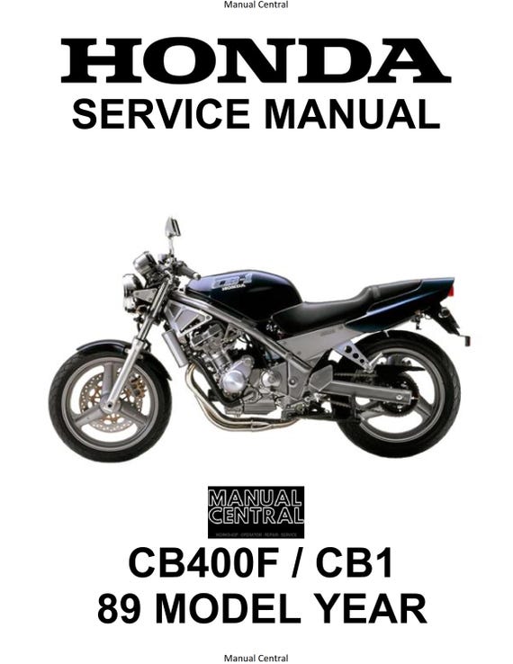 Honda CB400F CB1 - 1989 edition  - Workshop Service Repair Manual