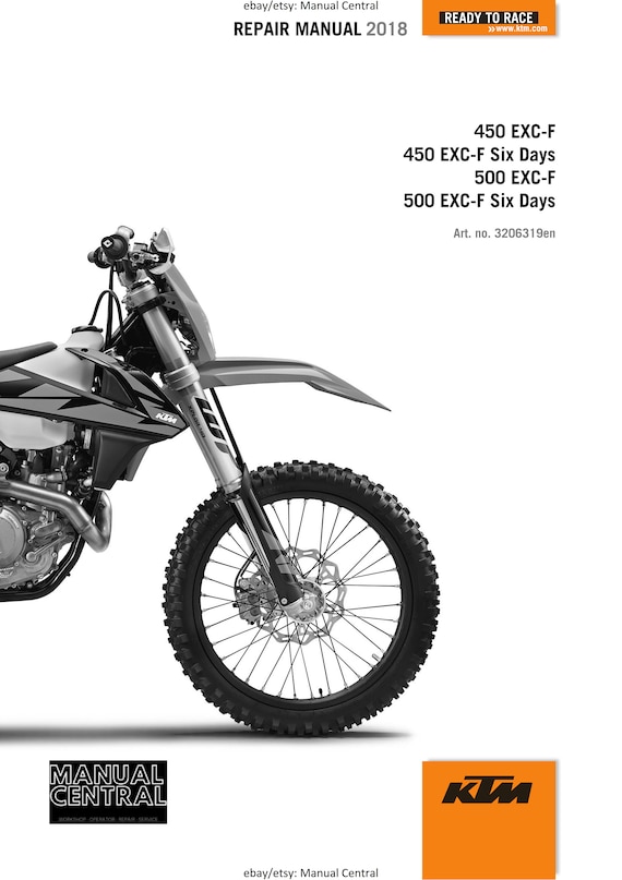 KTM 2018 - 450 500 EXC-F Six Days - Service Workshop Repair Manual