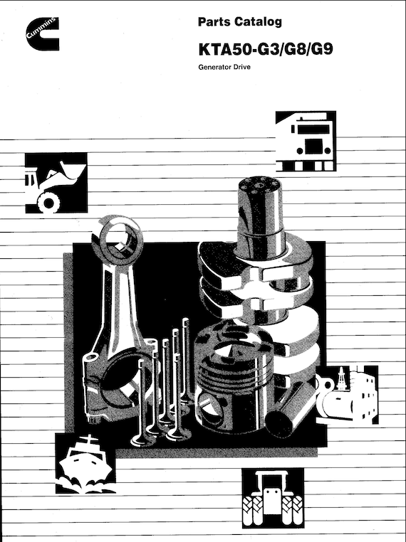 Cummins Generator Drive - Parts Manual - KTA50-G3 G8 G9