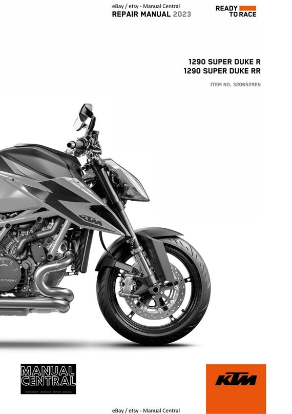 KTM 2023 - 1290 Super Duke R RR - Service Workshop Repair Manual