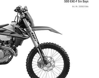 Idioma Alemán - KTM 2018 - 450 500 Exc-f Six Days - Reparaturanleitung - Manual de reparación de taller y servicio