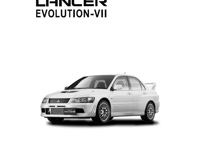 Mitsubishi Lancer Evolution Evo VII 7 - Workshop Service Repair Manual