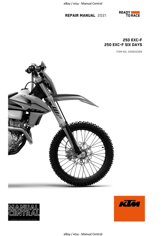 KTM 2021 - 250 Exc-f Six Days - Service Workshop Repair Manual