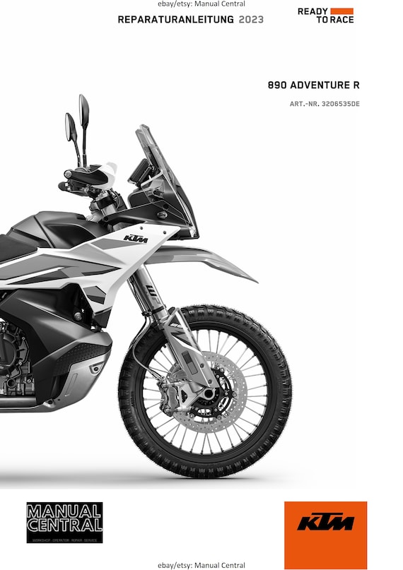 German Language - KTM 2023 - 890 Adventure R - Reparaturanleitung - Service Workshop Repair Manual