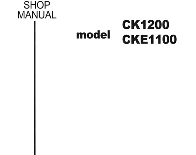 PDF - Kobelco Crawler Crane - CK1200 CKE1100 - Shop Manual - Workshop Service Repair Manual