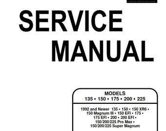 Mercury Outboards -  Service Manual 135 150 175 200 225 - workshop manual